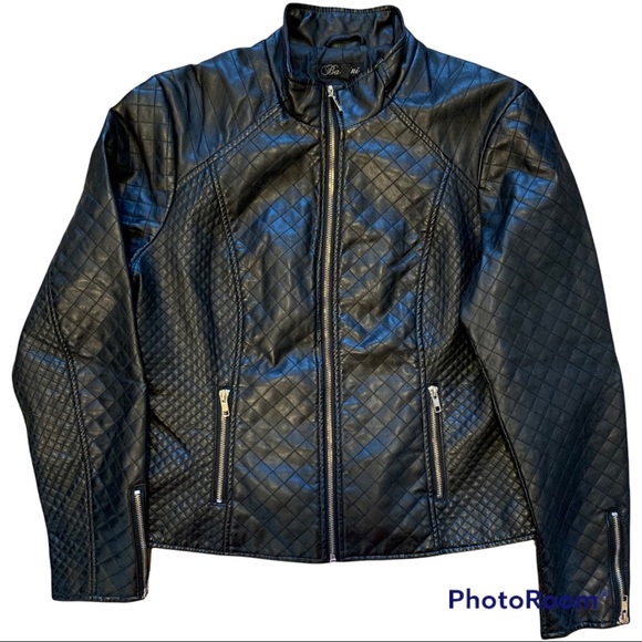 Baccini Jackets & Blazers - Baccini Faux Leather Jacket, Black
